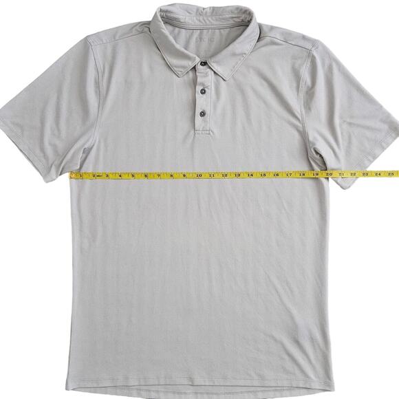 Stoic (Mens Size Medium) Pullover Polo Shirt Short Sleeve Stretch Gray Golf - Picture 5 of 6